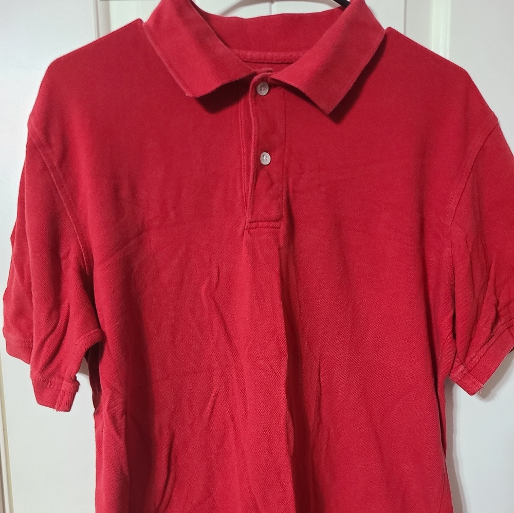 Men's Red work polo size M